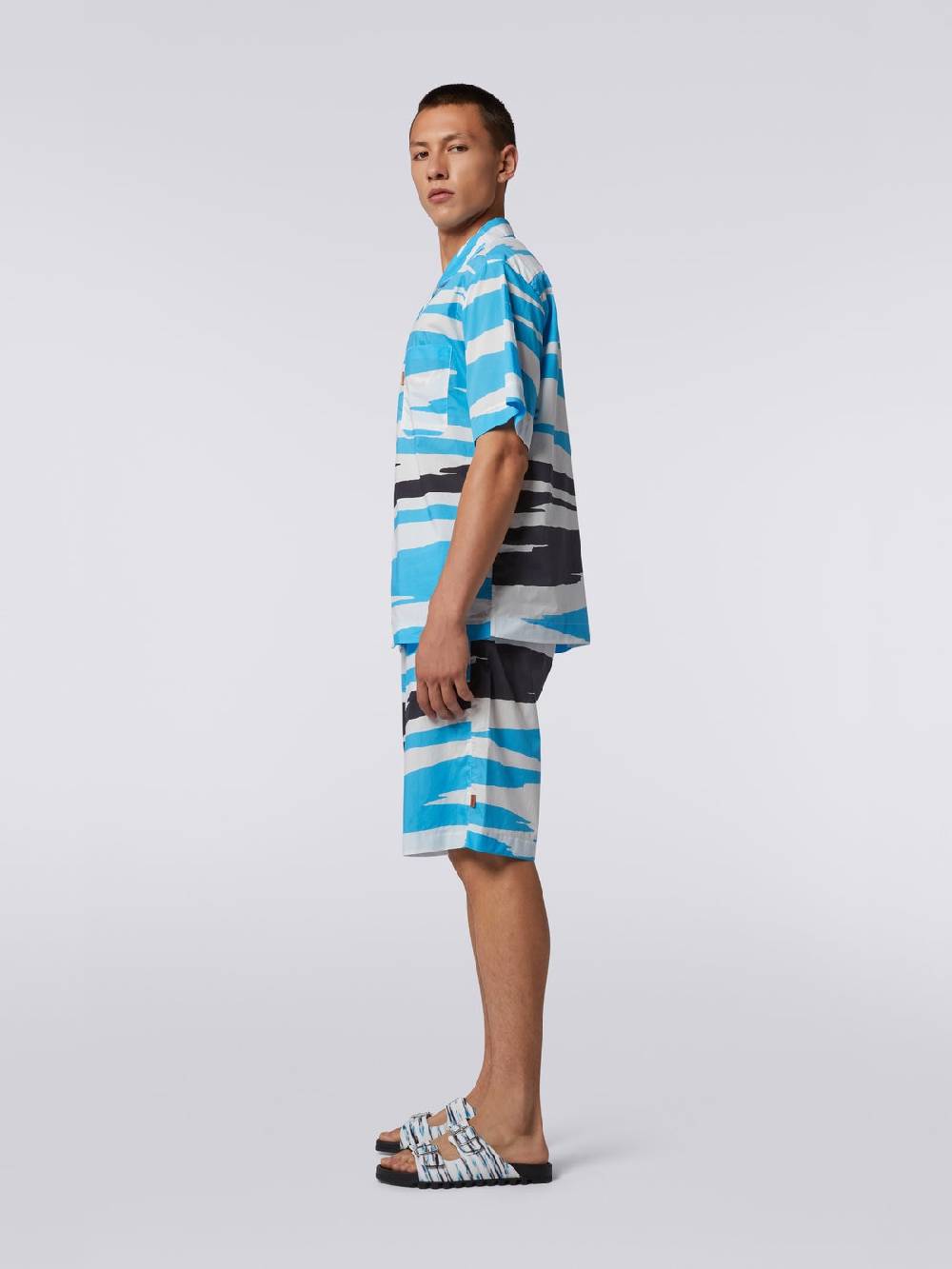 M Missoni Bermuda in cotone con stampa fiammata Fino Al -60%