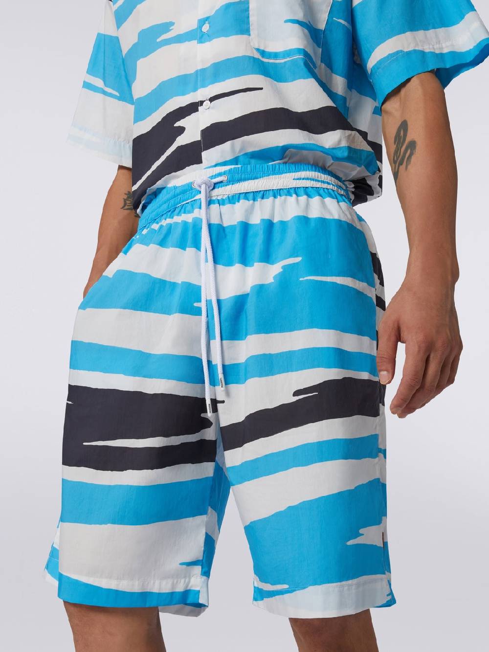 M Missoni Bermuda in cotone con stampa fiammata Fino Al -60%