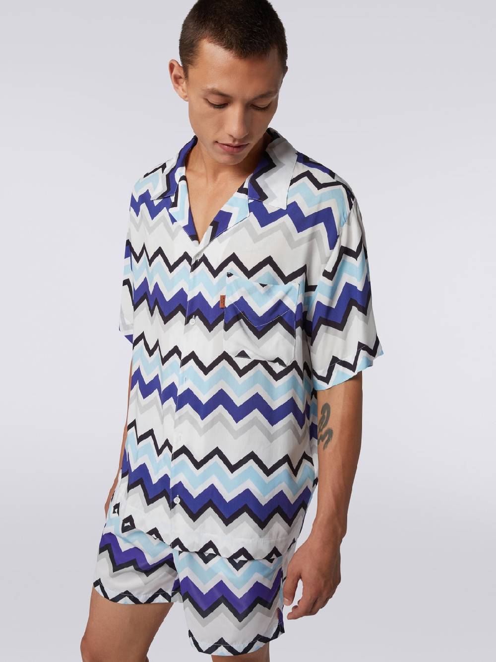 M Missoni Camicia a maniche corte modello bowling in viscosa Shopping Online