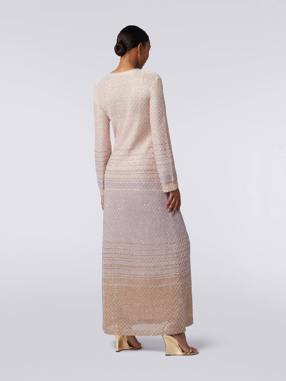 M Missoni Abito lungo in maglia dégradé con paillettes Novità