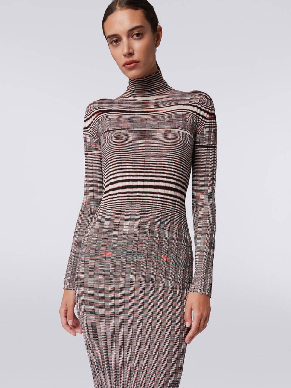 M Missoni Abito longuette fiammato in cachemire e seta Sconto