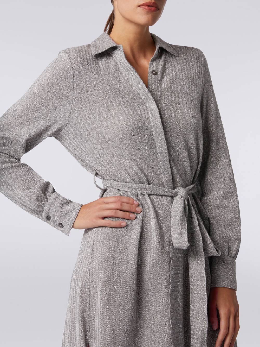 M Missoni Abito in cotone e viscosa lamé Offerta