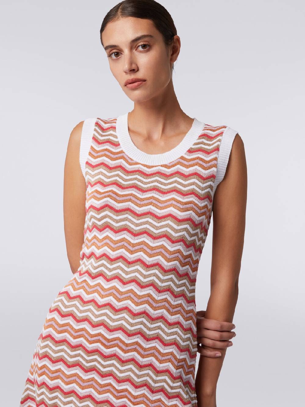 M Missoni Abito senza maniche in maglia zig zag Outlet