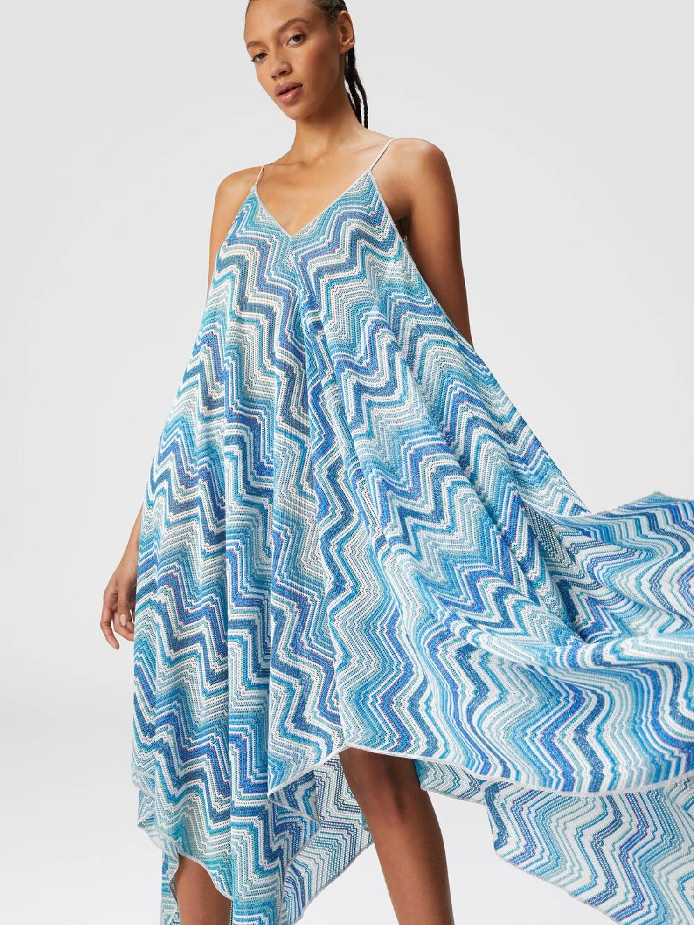 M Missoni Copricostume lungo taglio foulard in crochet chevron lamé Vendite Flash