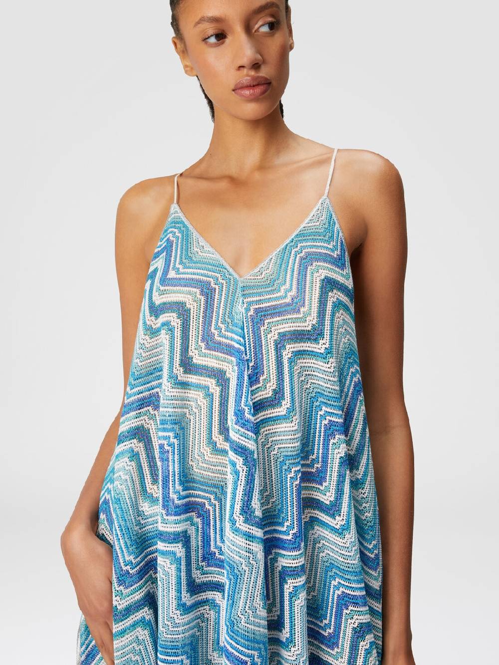 M Missoni Copricostume lungo taglio foulard in crochet chevron lamé Vendite Flash