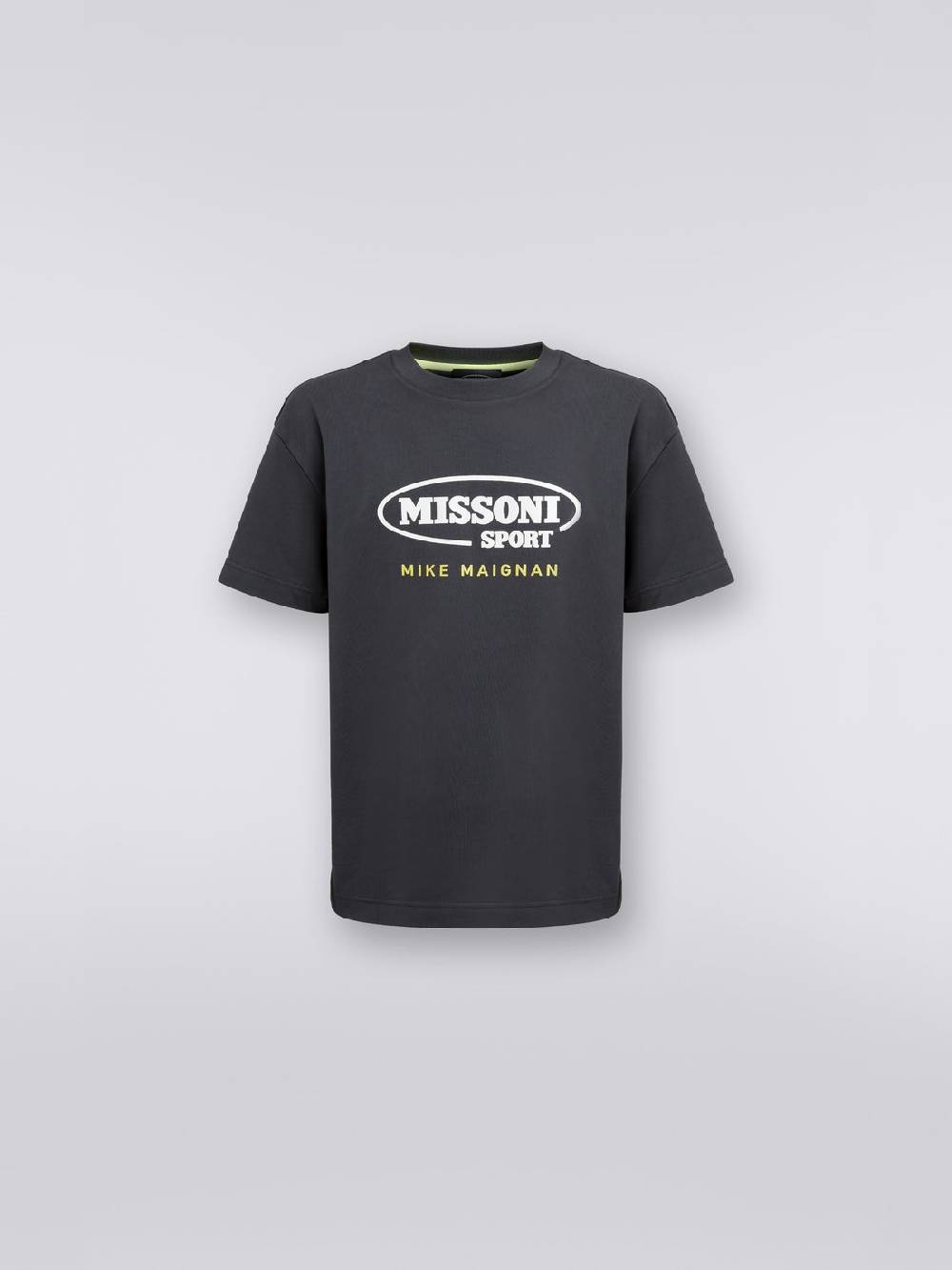 M Missoni T-shirt girocollo in cotone con logo in collaborazione con Mike Maignan Negozio