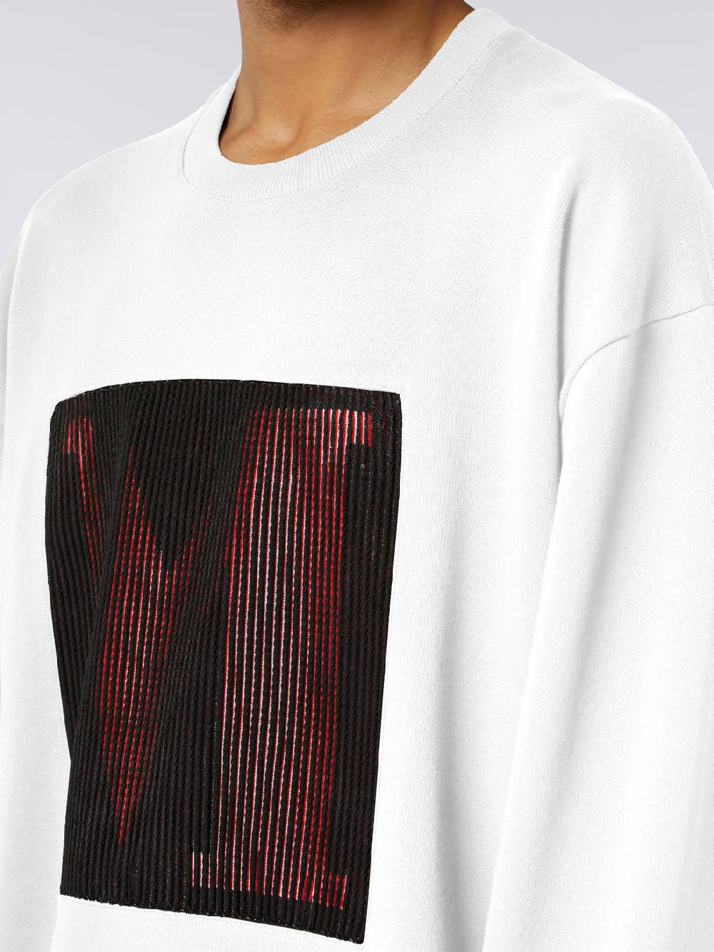 M Missoni Felpa girocollo in cotone con macro-logo in collaborazione con Mike Maignan In Saldo