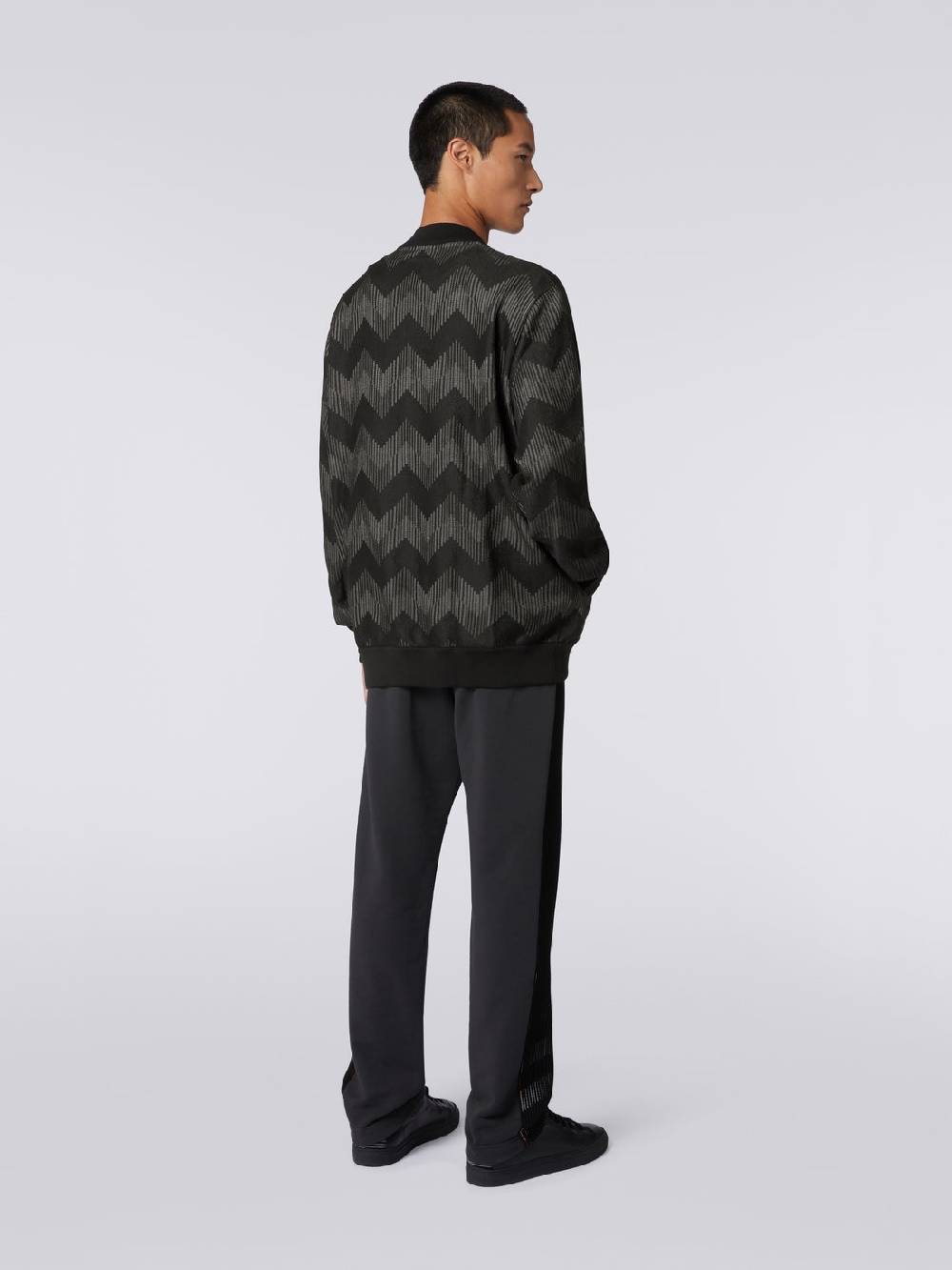 M Missoni Bomber in misto cotone zig zag in collaborazione con Mike Maignan Moda