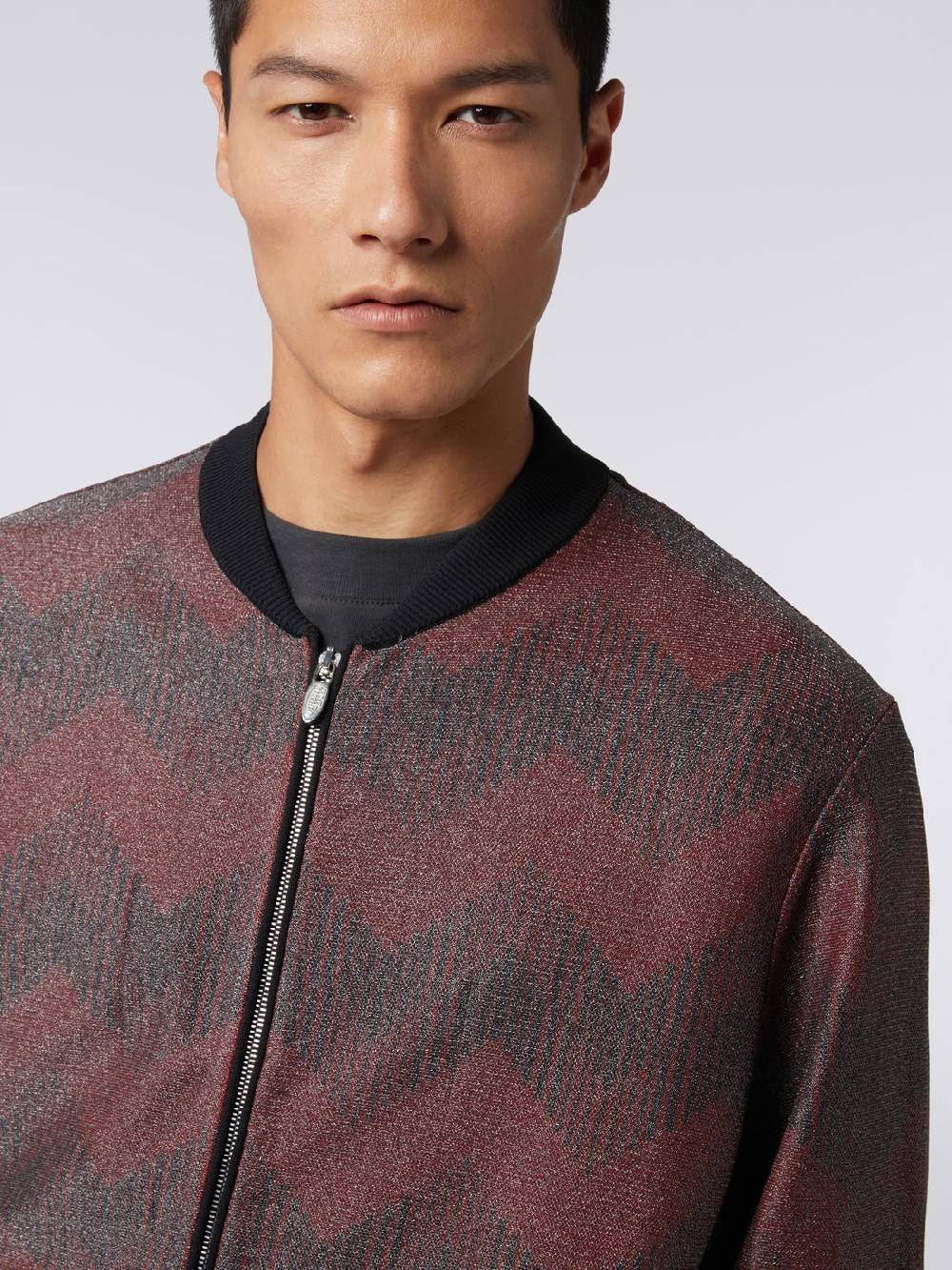 M Missoni Bomber in misto cotone zig zag in collaborazione con Mike Maignan 2025