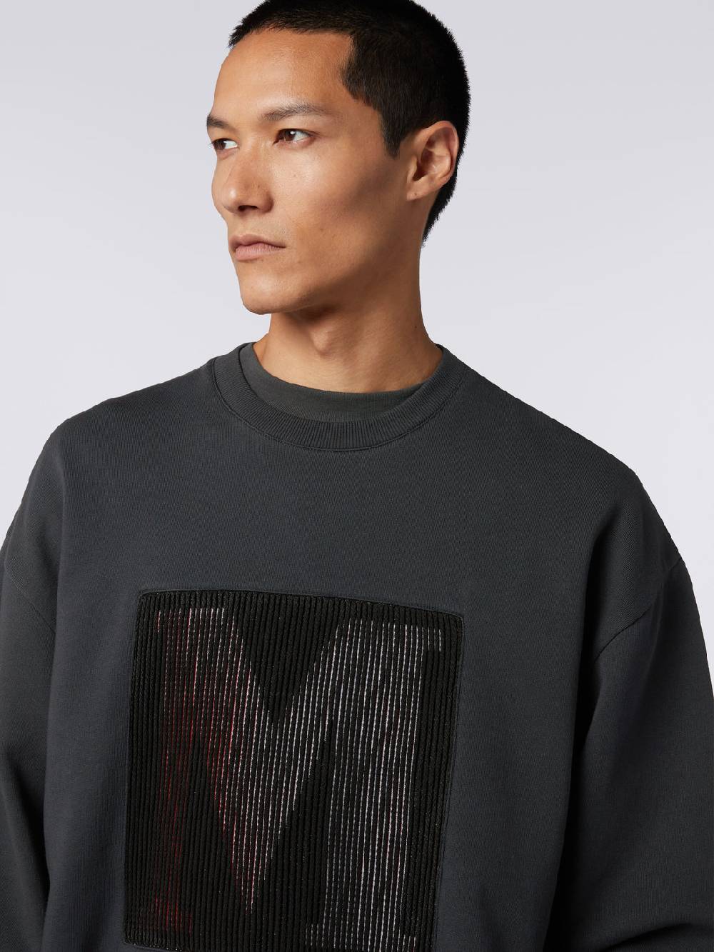 M Missoni Felpa girocollo in cotone con macro-logo in collaborazione con Mike Maignan Italia
