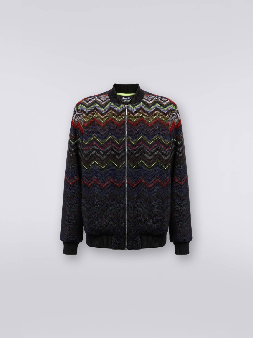 M Missoni Bomber in misto lana e cotone chevron in collaborazione con Mike Maignan Offerte