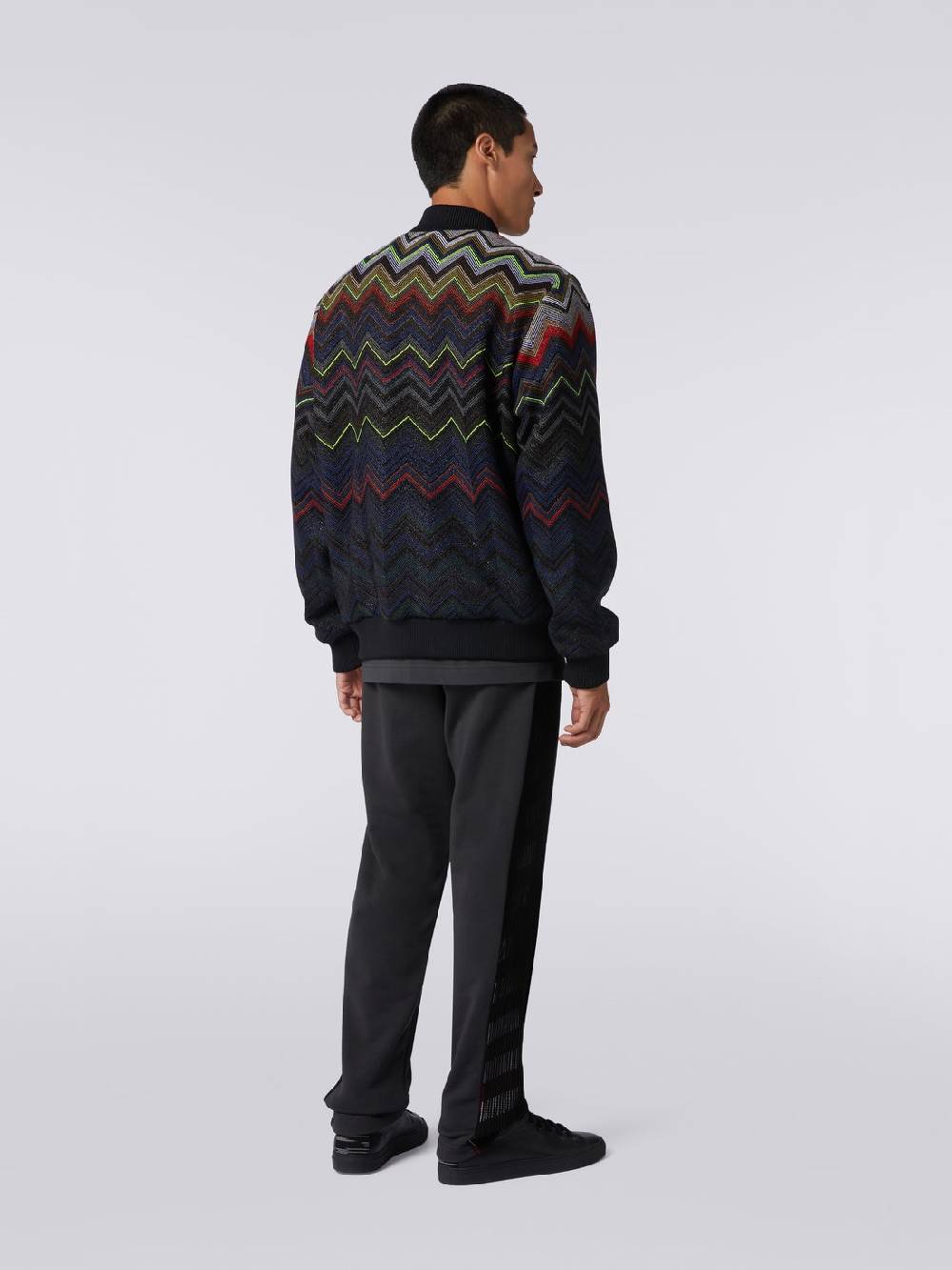 M Missoni Bomber in misto lana e cotone chevron in collaborazione con Mike Maignan Offerte