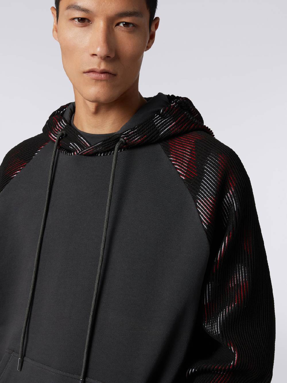 M Missoni Felpa con cappuccio in jersey con inserti in maglia in collaborazione con Mike Maignan Qualità