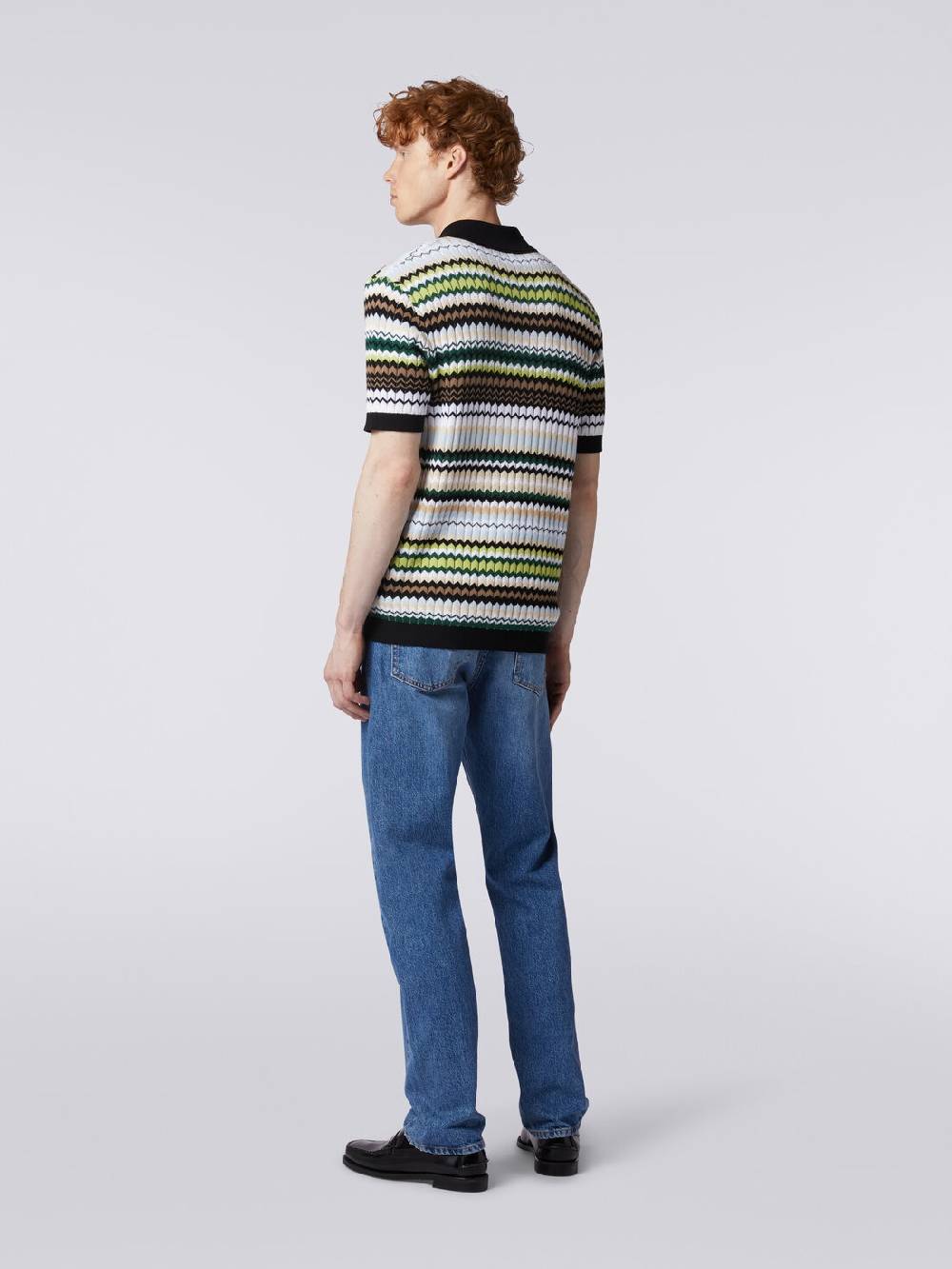 M Missoni Cinque tasche in denim con inserto zig zag Vendita