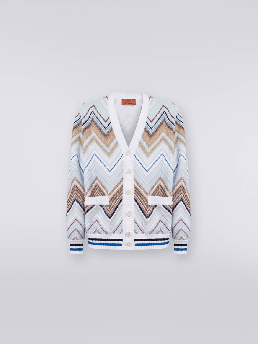 M Missoni Cardigan in misto cotone chevron Promozione