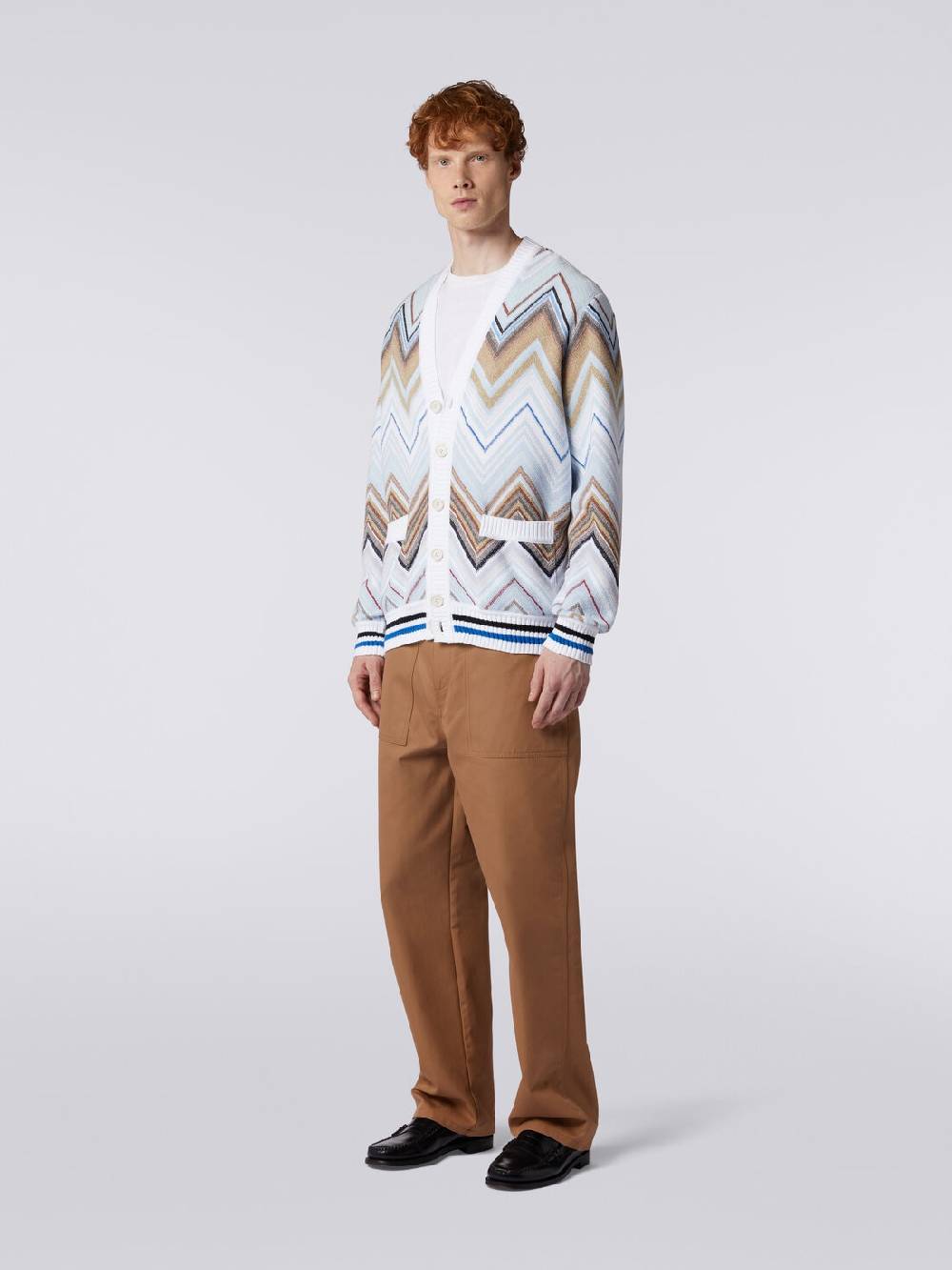 M Missoni Cardigan in misto cotone chevron Promozione