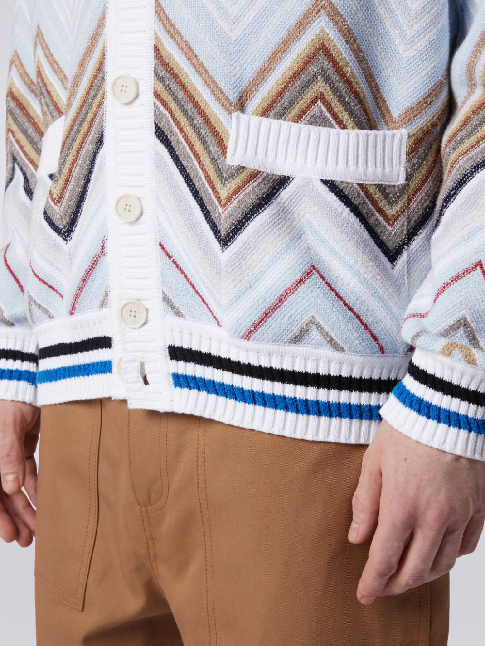 M Missoni Cardigan in misto cotone chevron Promozione