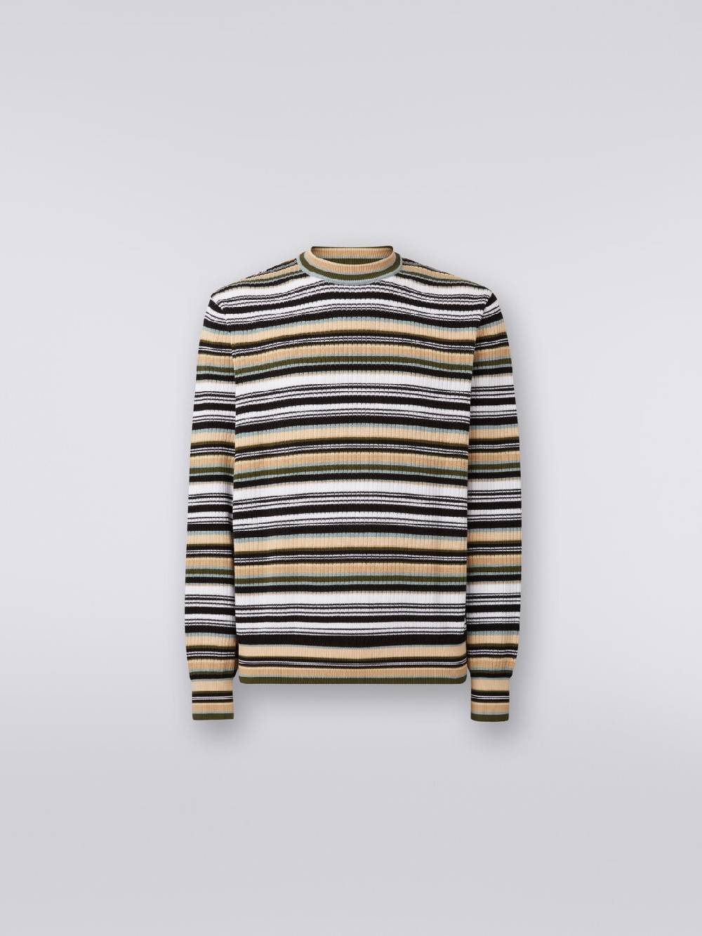 M Missoni Pullover girocollo in cotone a righe Spedizione Gratuita