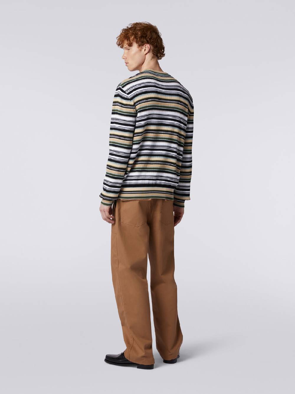 M Missoni Pullover girocollo in cotone a righe Spedizione Gratuita