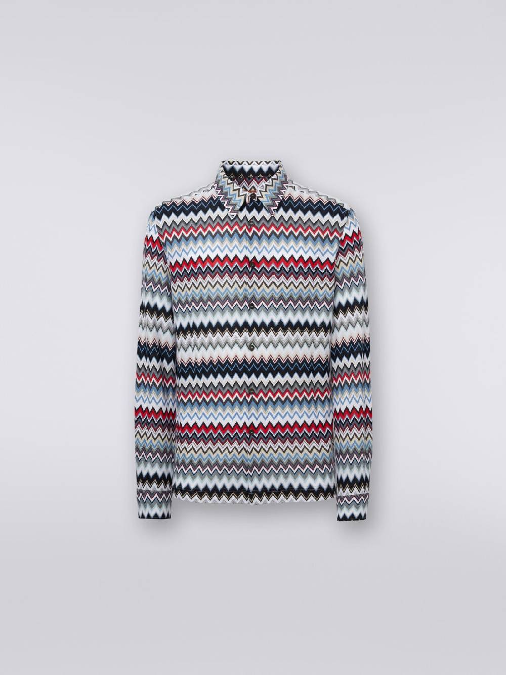 M Missoni Camicia a maniche lunghe in cotone zig zag Pezzi Unici