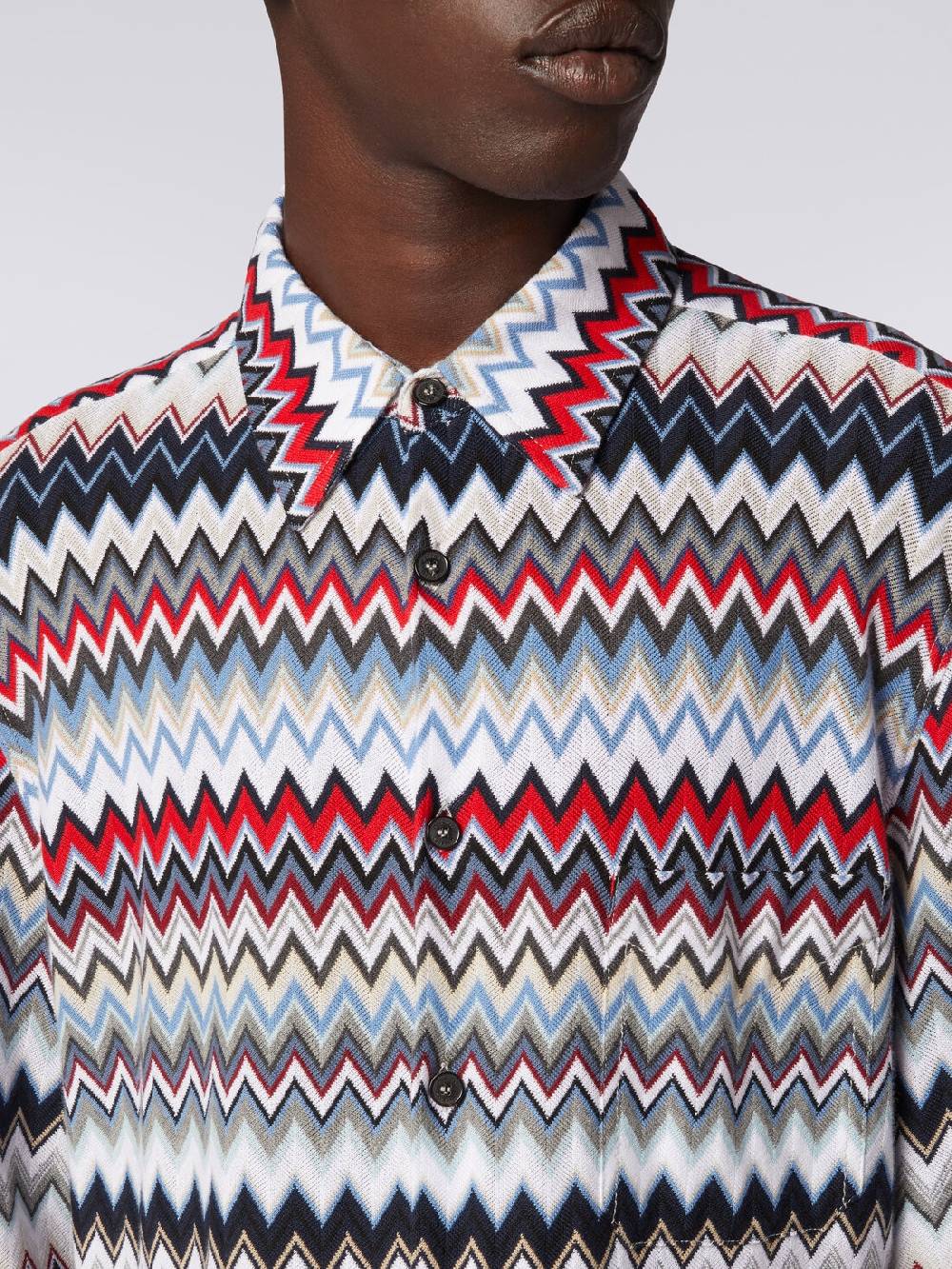 M Missoni Camicia a maniche lunghe in cotone zig zag Pezzi Unici