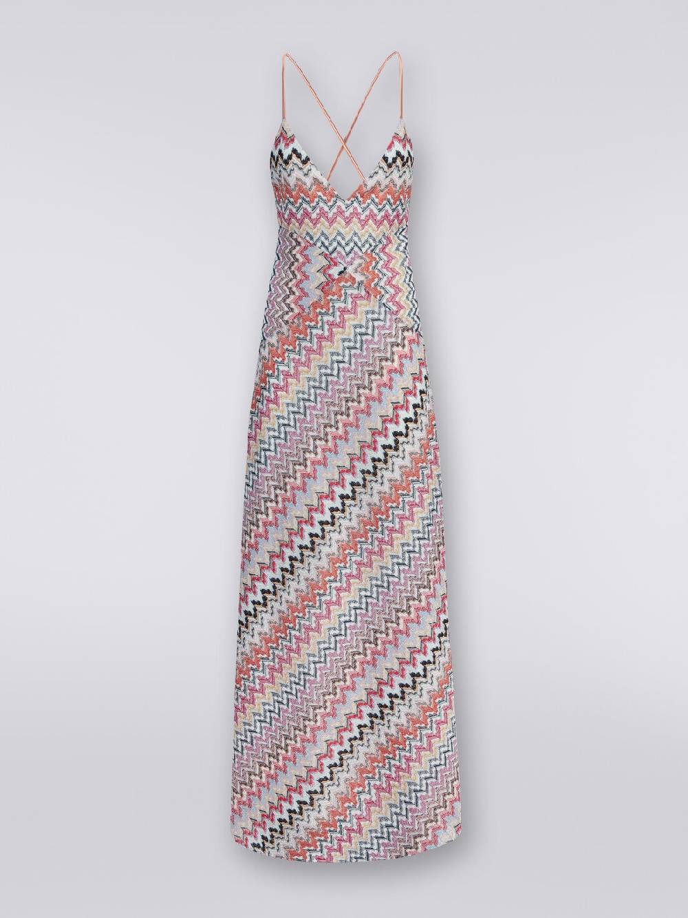 M Missoni Abito lungo in misto viscosa patchwork con lurex Shopping Online