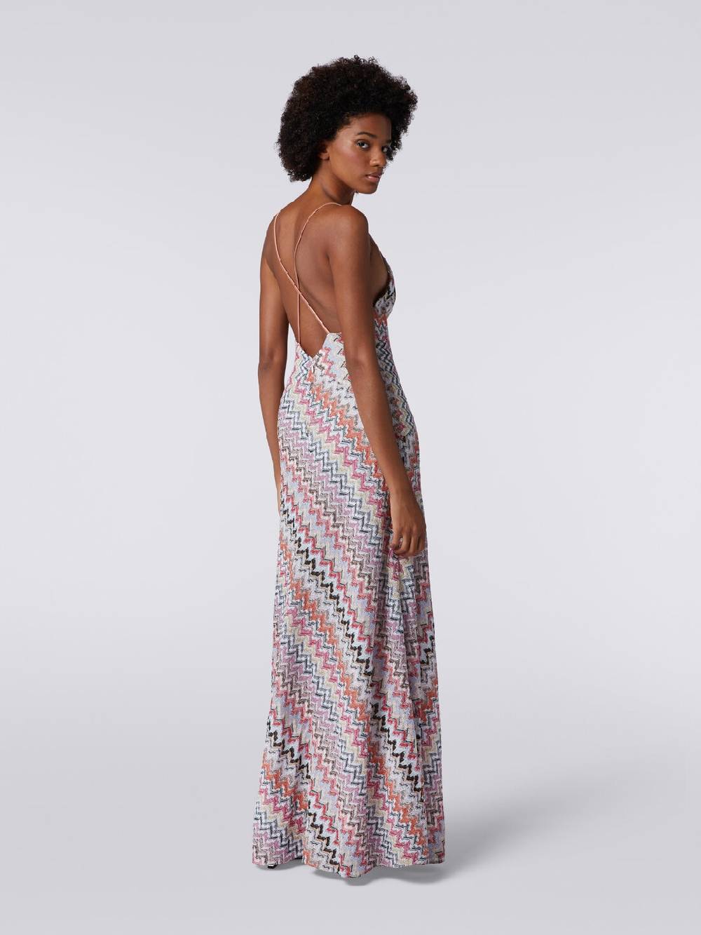 M Missoni Abito lungo in misto viscosa patchwork con lurex Shopping Online