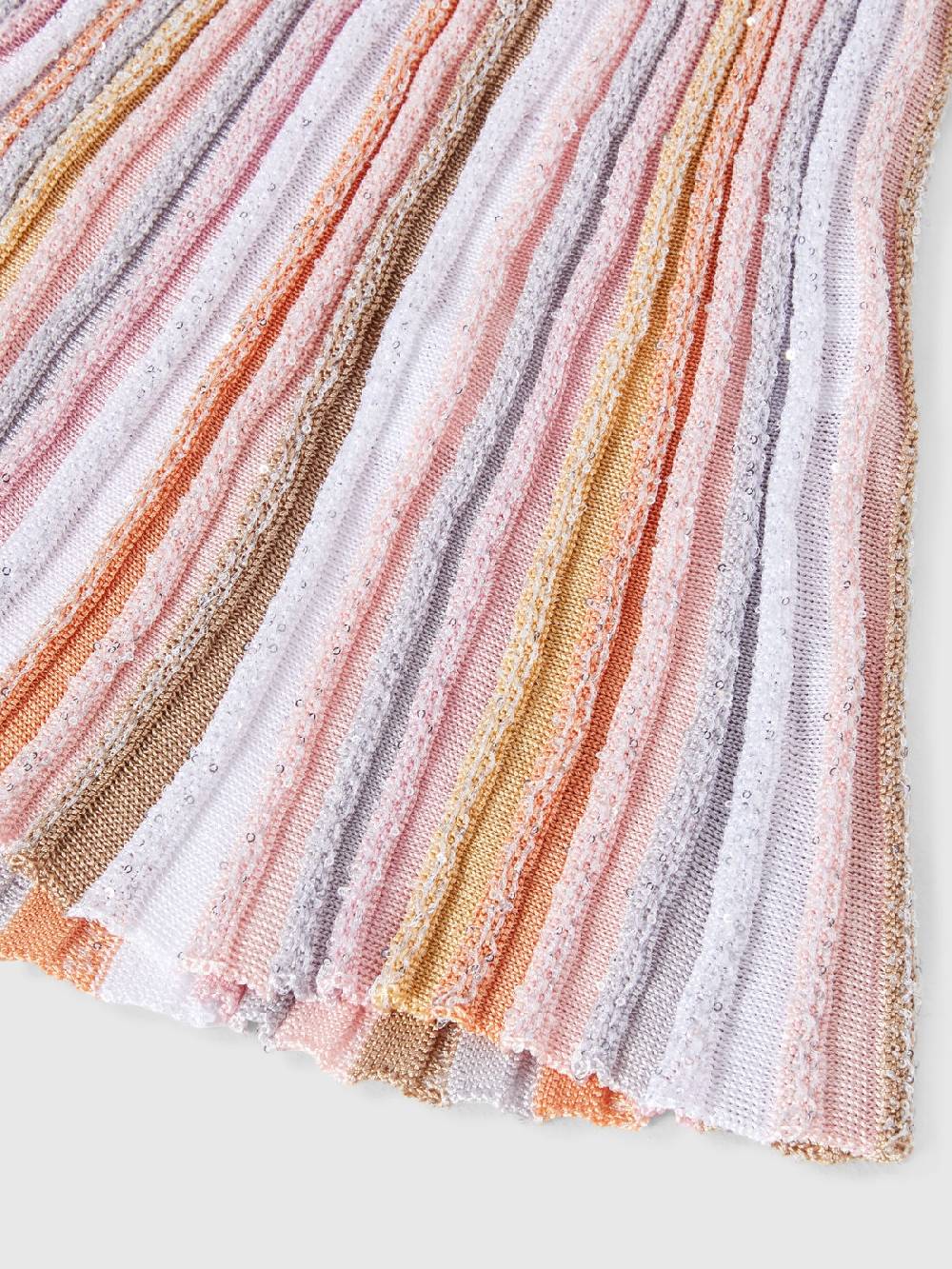 M Missoni Abito a maniche corte in maglia di viscosa plissée Sconto