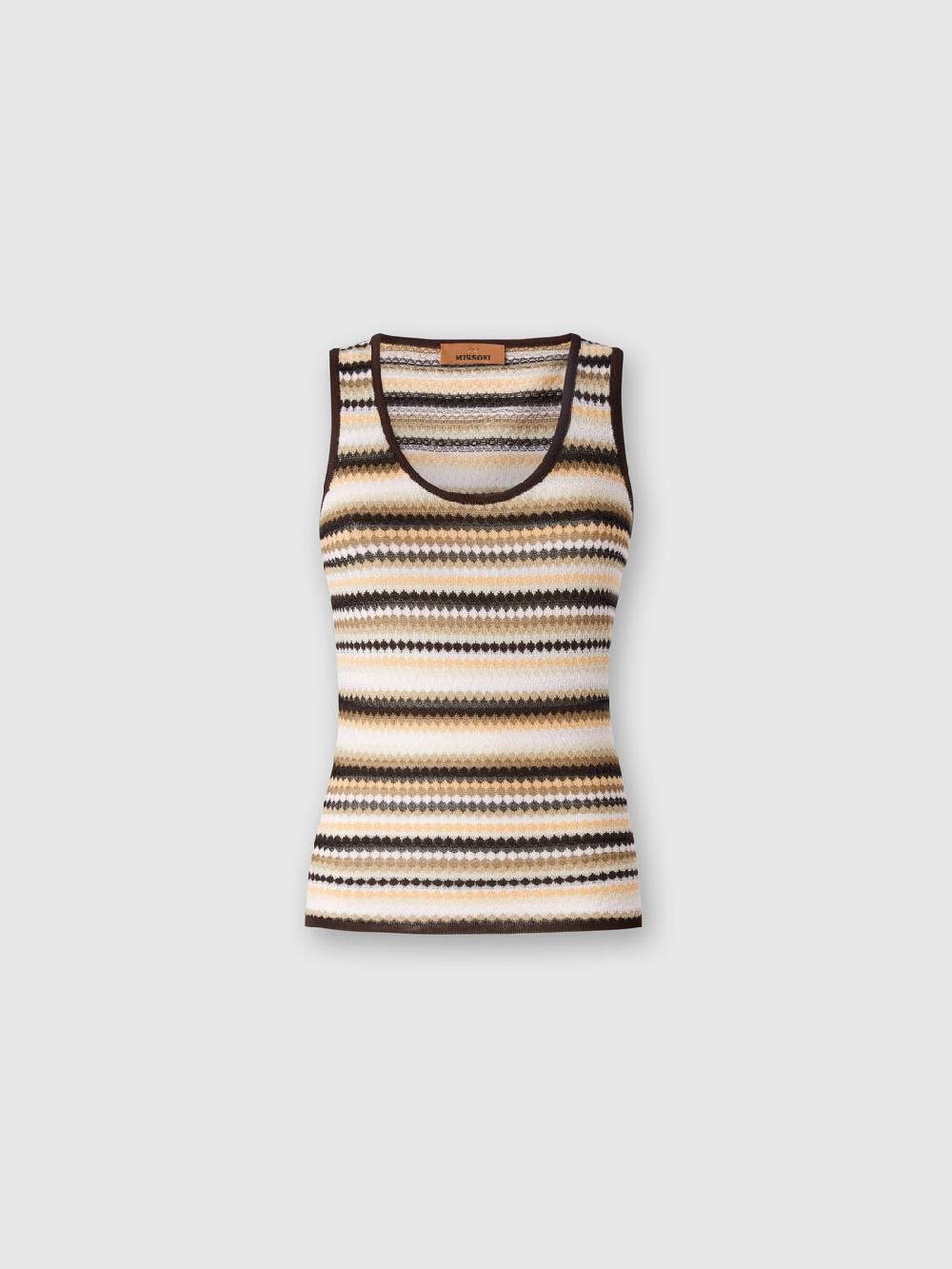 M Missoni Canottiera rigata in cotone e viscosa Offerta migliore