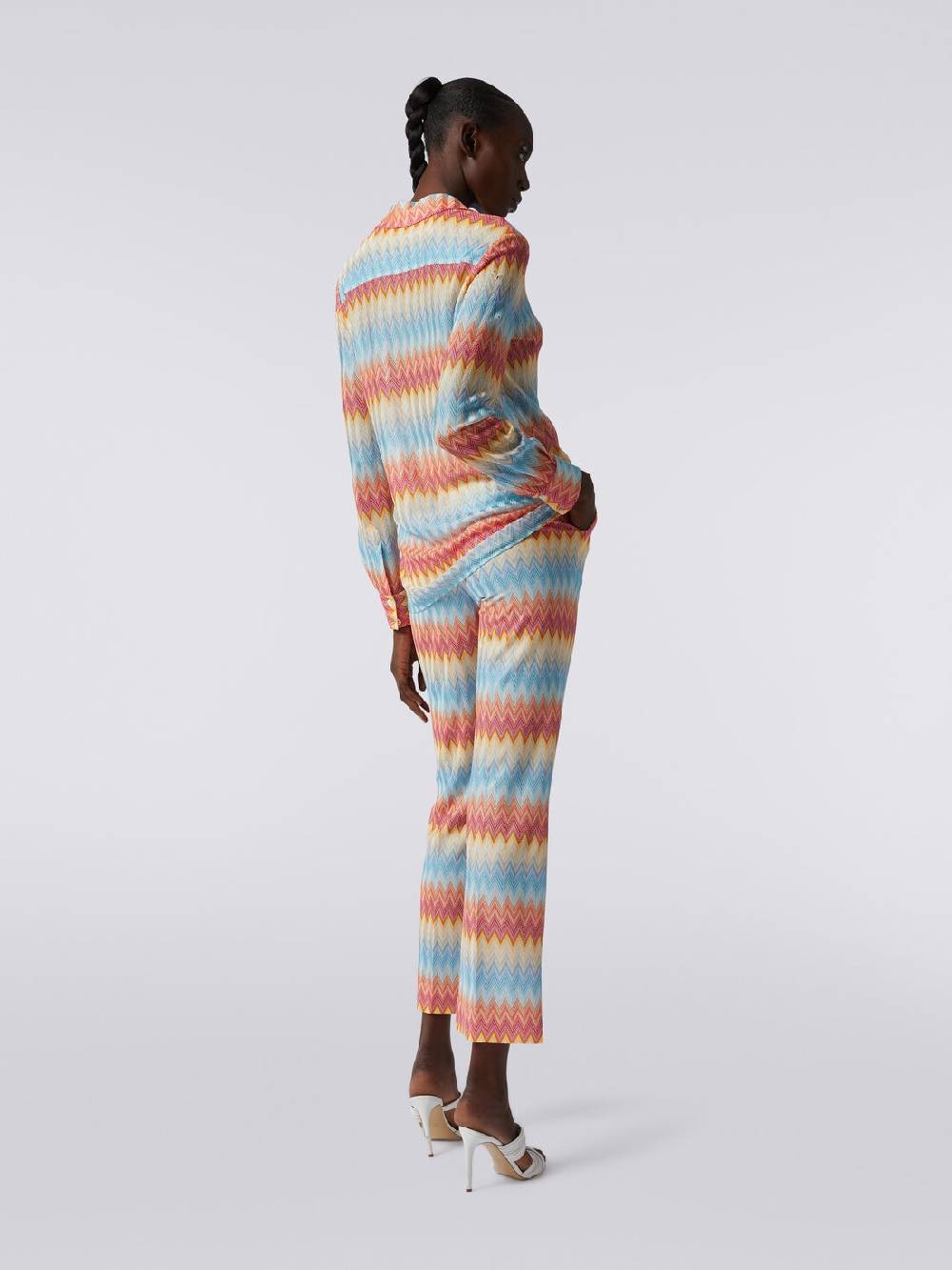 M Missoni Pantaloni capri in viscosa chevron Offerta temporanea