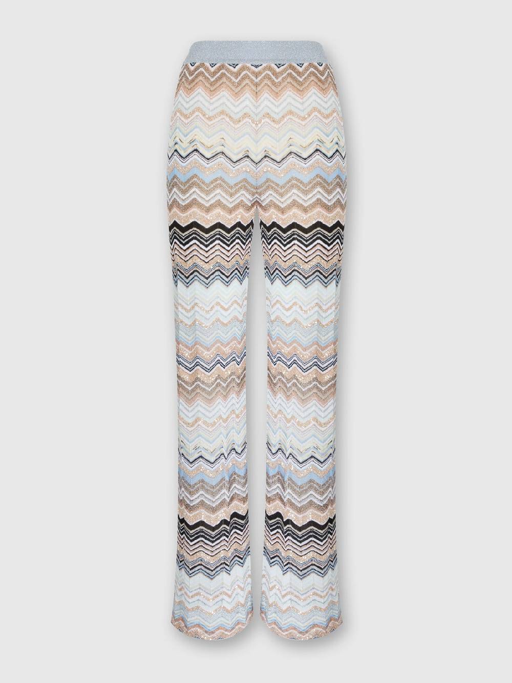 M Missoni Pantaloni in maglia chevron lamé con paillettes Lightning offer