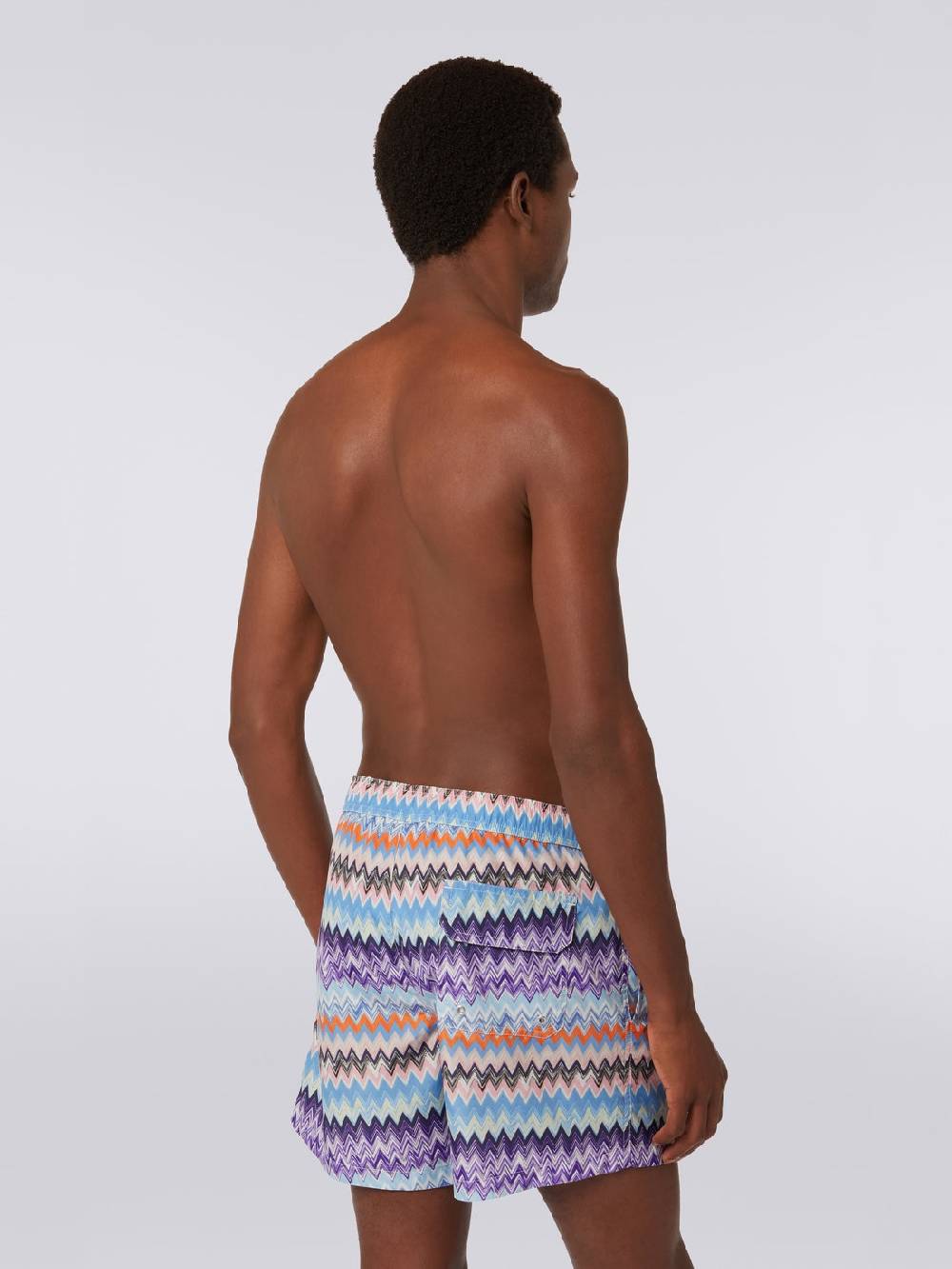 M Missoni Boxer mare in tessuto tecnico stampa chevron Comprane uno, ottenene uno gratis