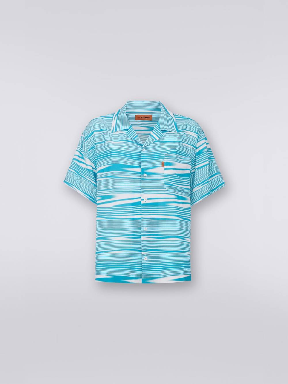 M Missoni Camicia a maniche corte modello bowling in viscosa Offerte giornaliere