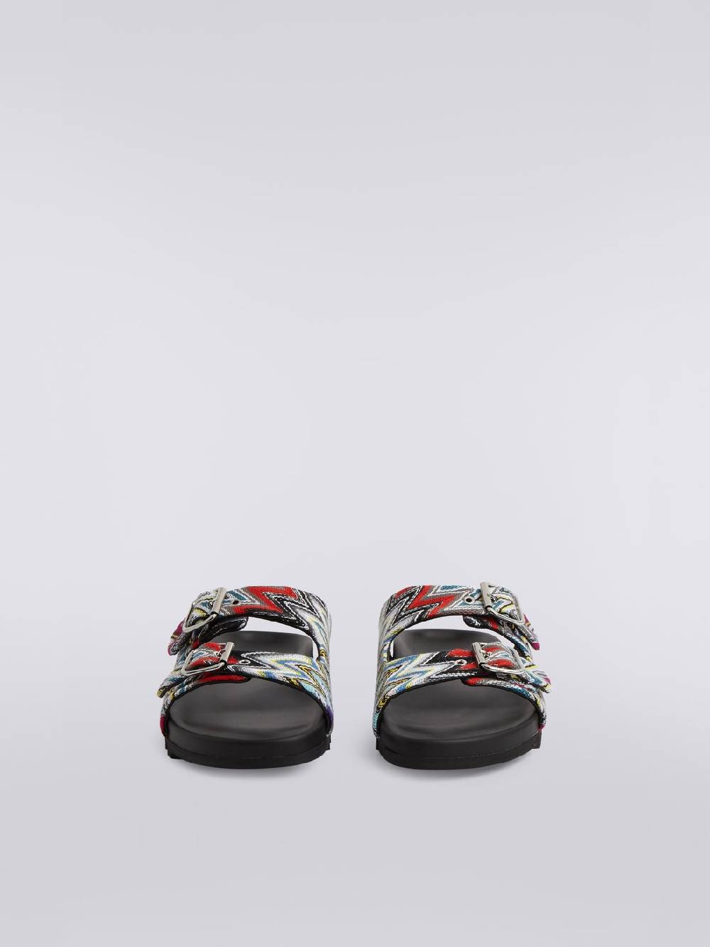 M Missoni Sandali con doppia fascia in tessuto fiammato Offerte speciali