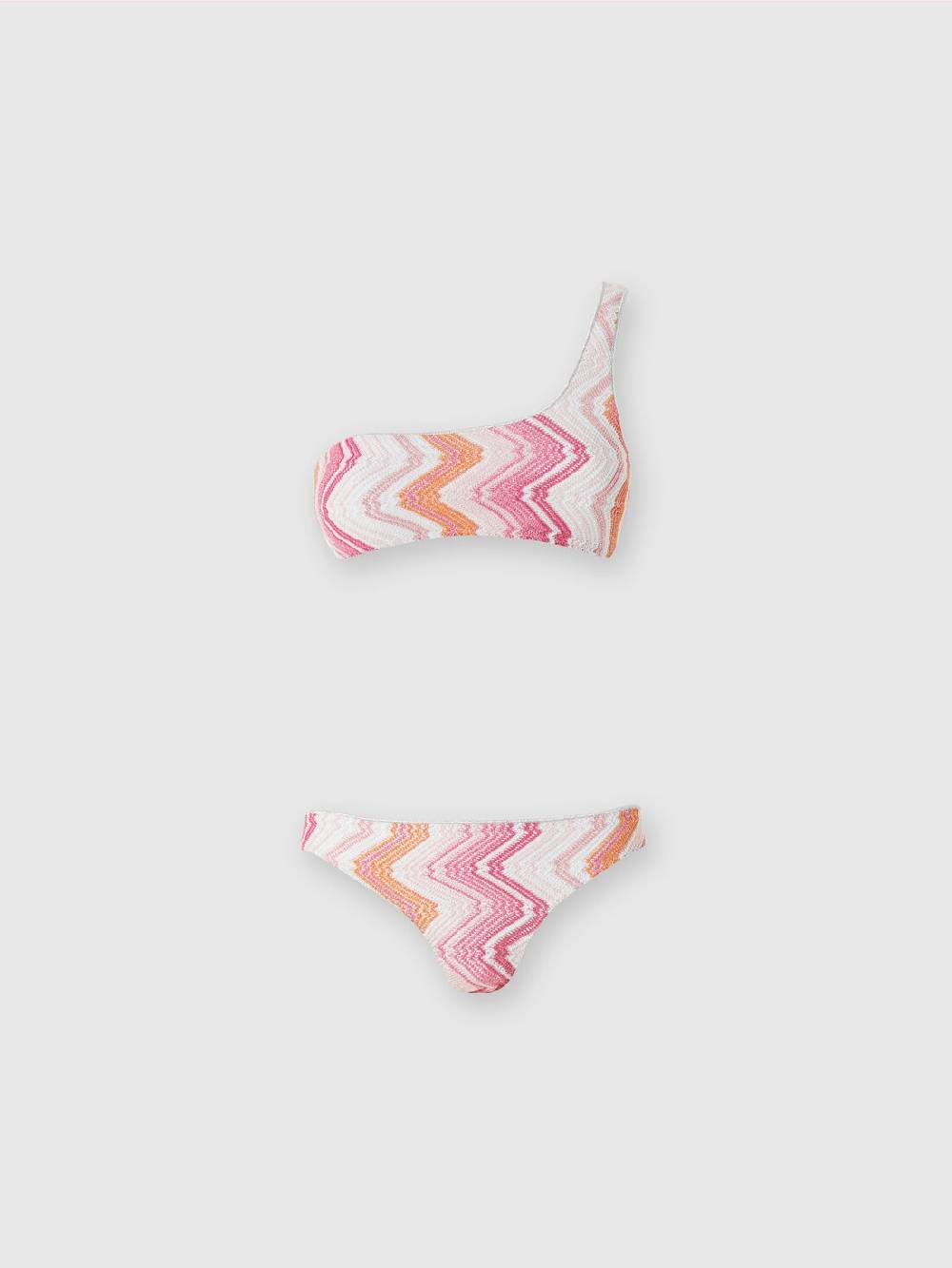M Missoni Bikini monospalla in misto viscosa chevron con lurex Offerta settimanale