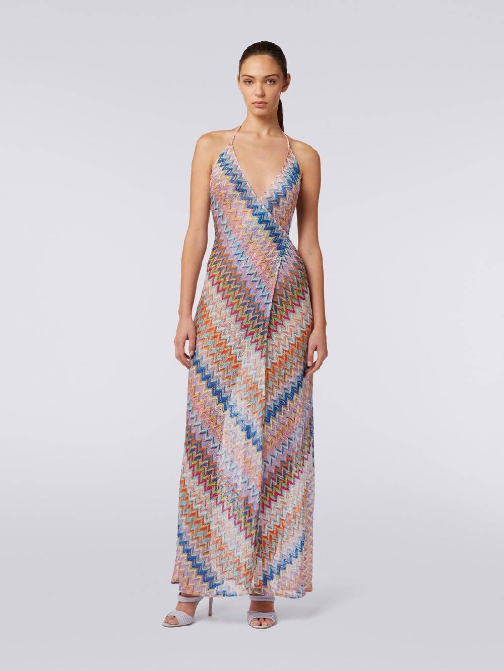 M Missoni Copricostume lungo a portafoglio con motivo chevron e lurex Latest stili