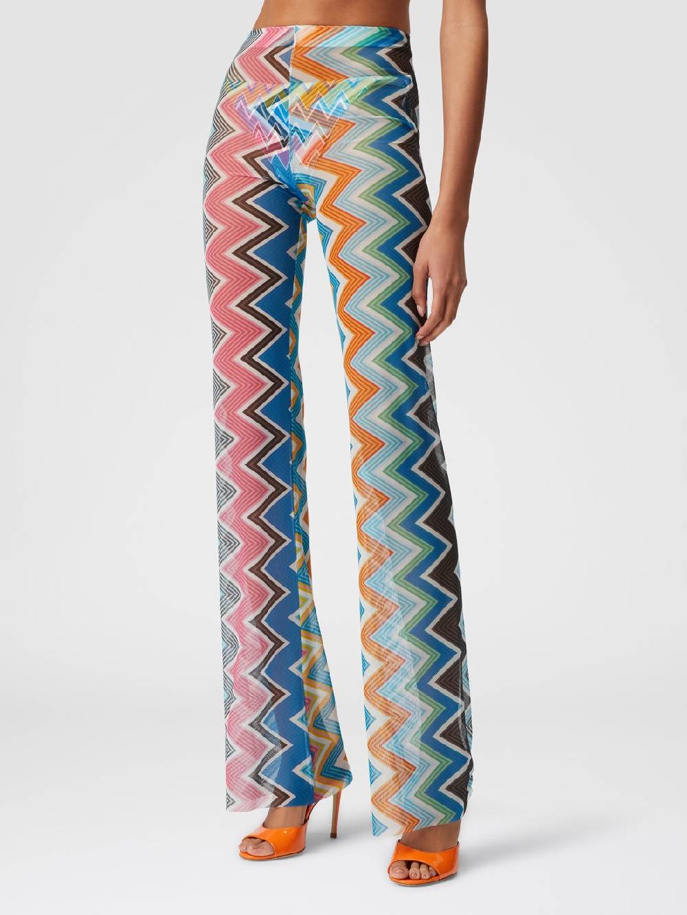 M Missoni Pantaloni copricostume in tulle stampa zig zag Promozione temporanea