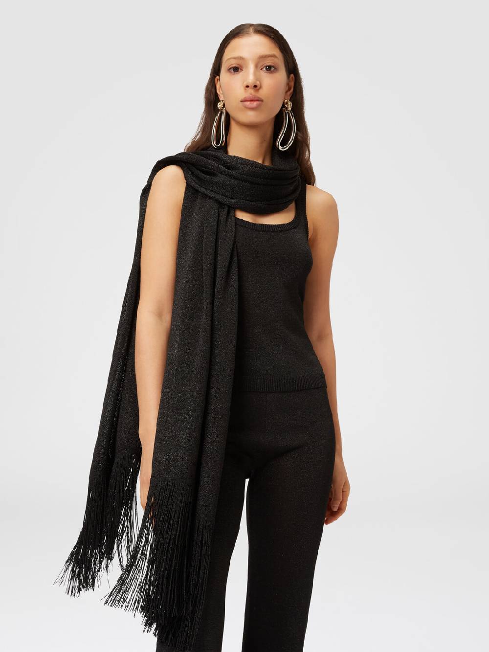 M Missoni Stola in maglia di viscosa e nylon con frange Fino al 60% di sconto