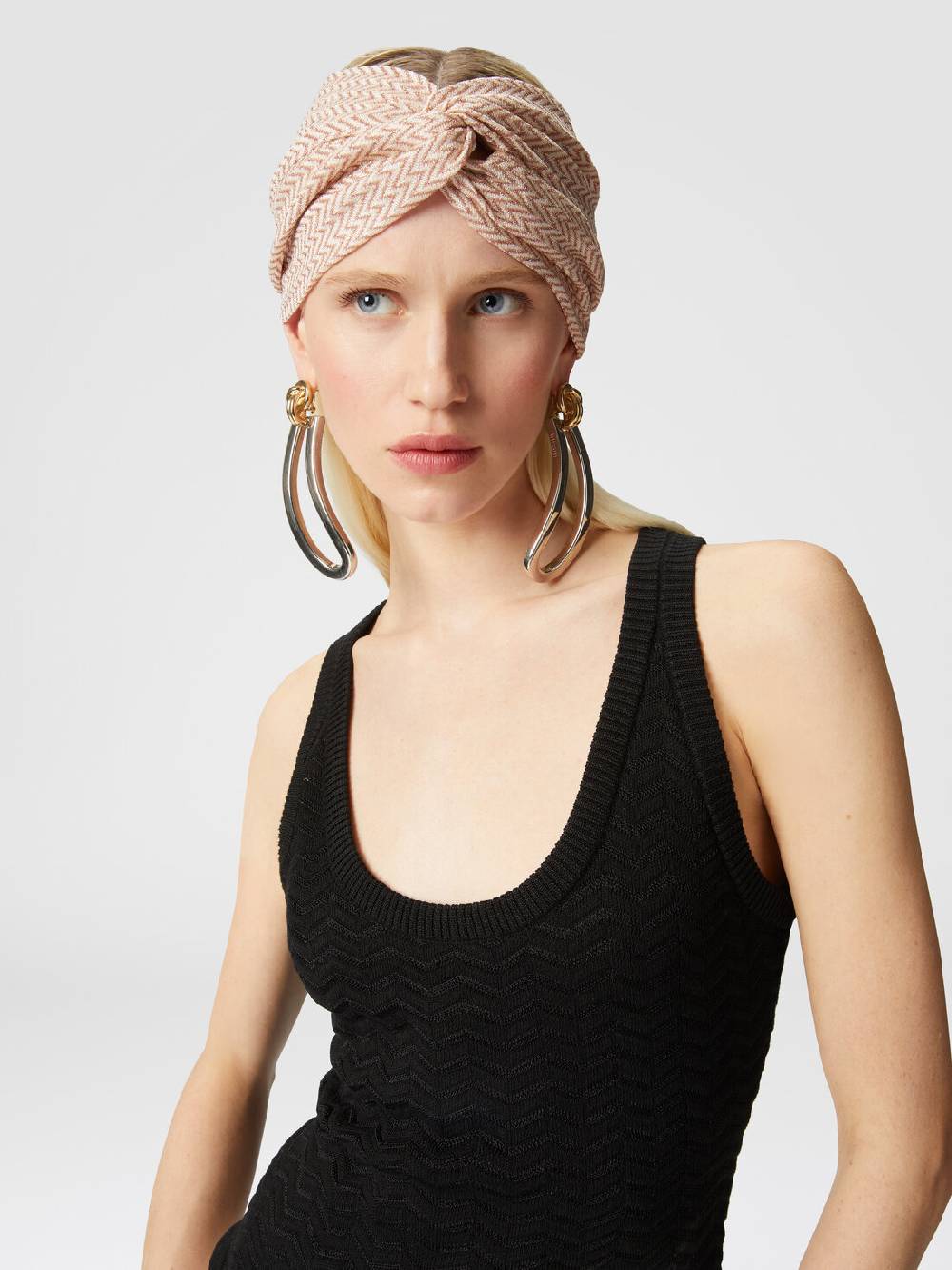 M Missoni Fascia in viscosa chevron con lamé Fino al 65% di sconto