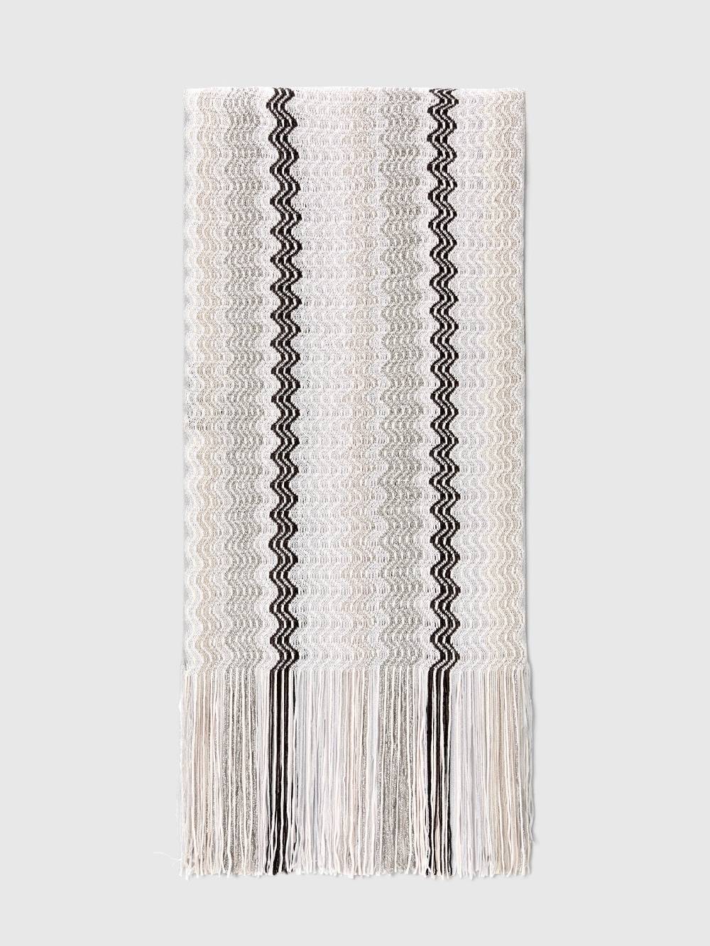 M Missoni Sciarpa in misto viscosa con motivo a onde e frange Only for today