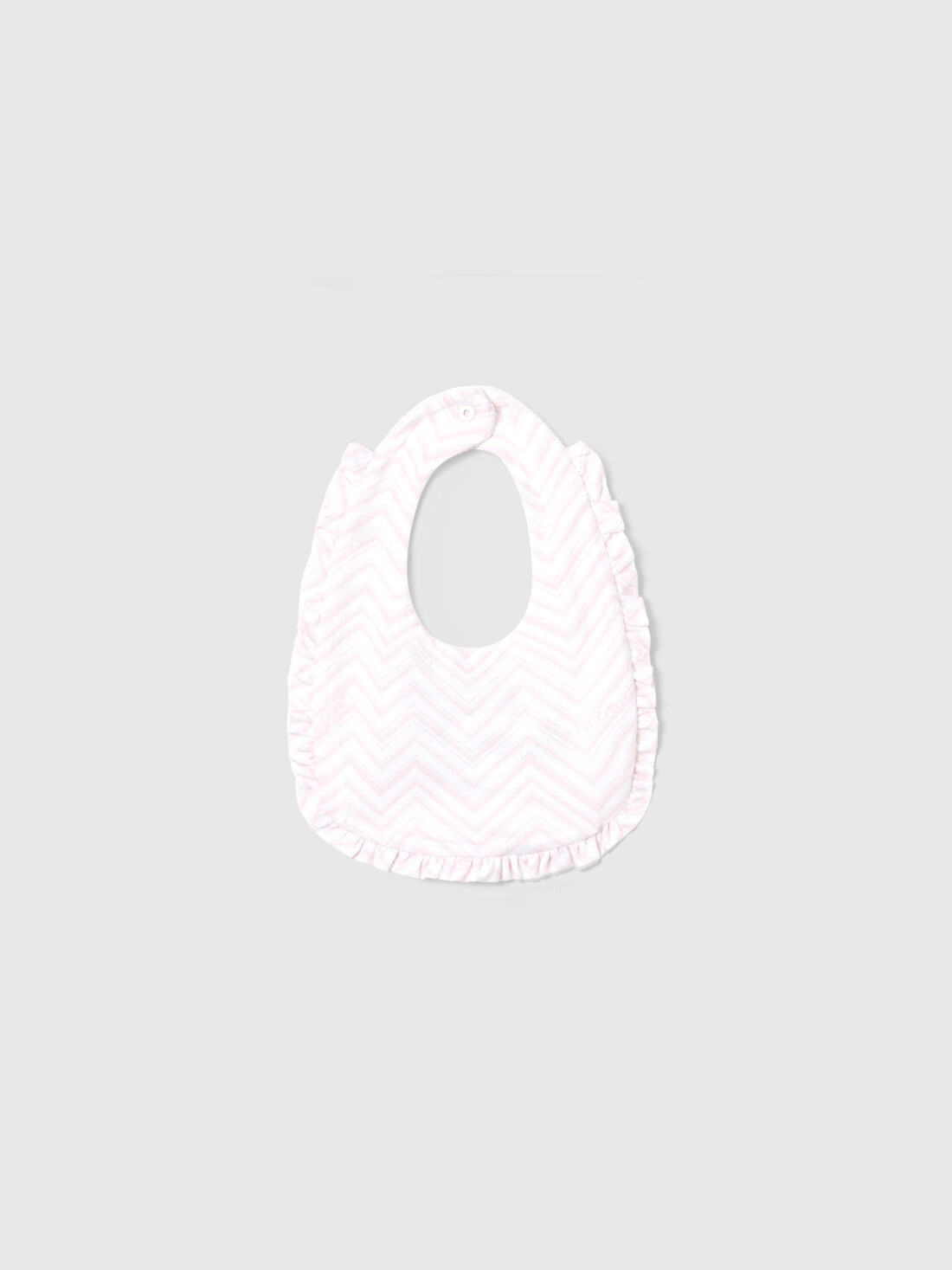 M Missoni Set tre pezzi con tutina, zuccotto e bavaglino in cotone con inserti zig zag Offerta speciale della fabbrica