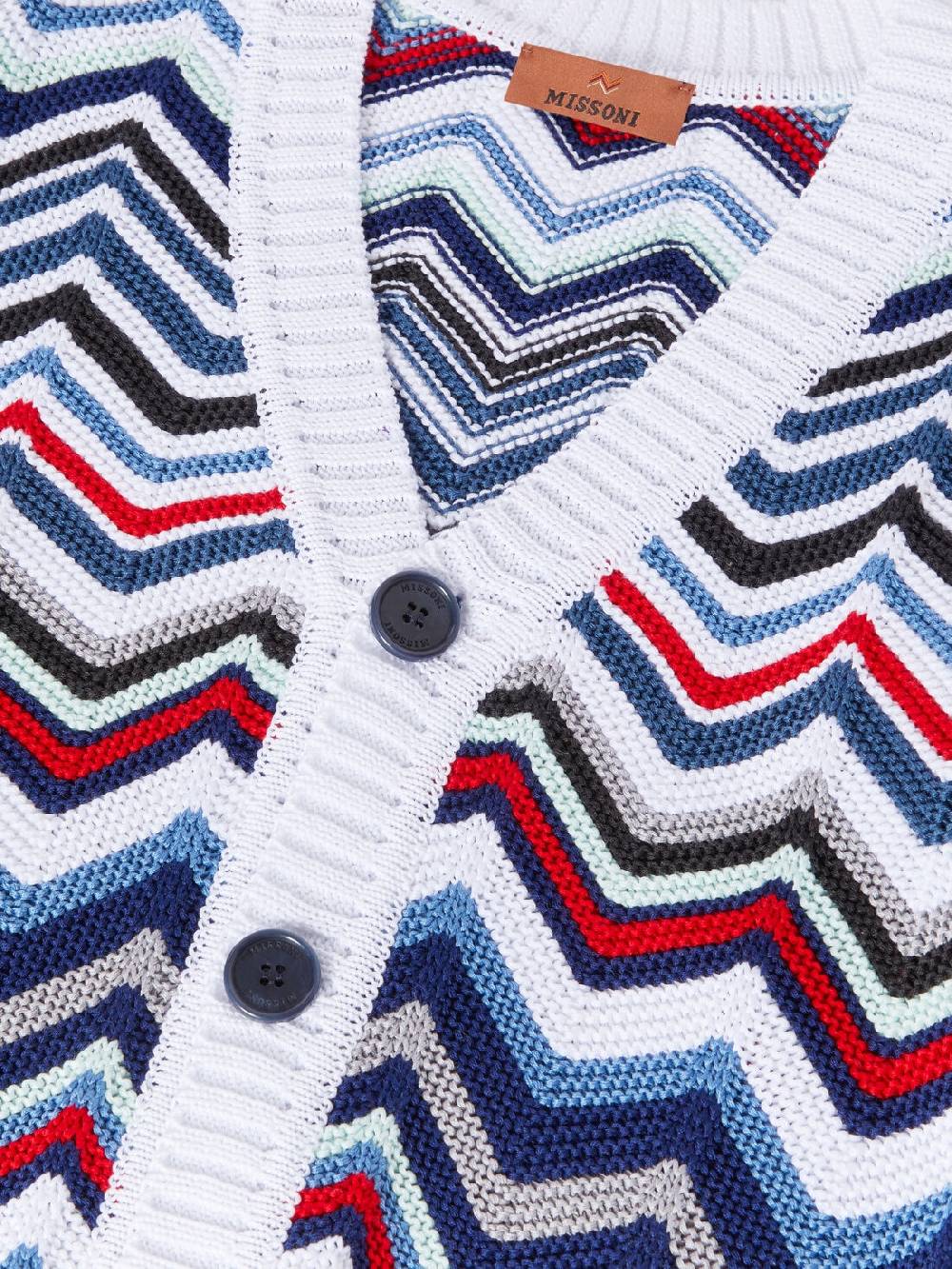 M Missoni Cardigan in maglia di cotone chevron Fino al 55% di sconto