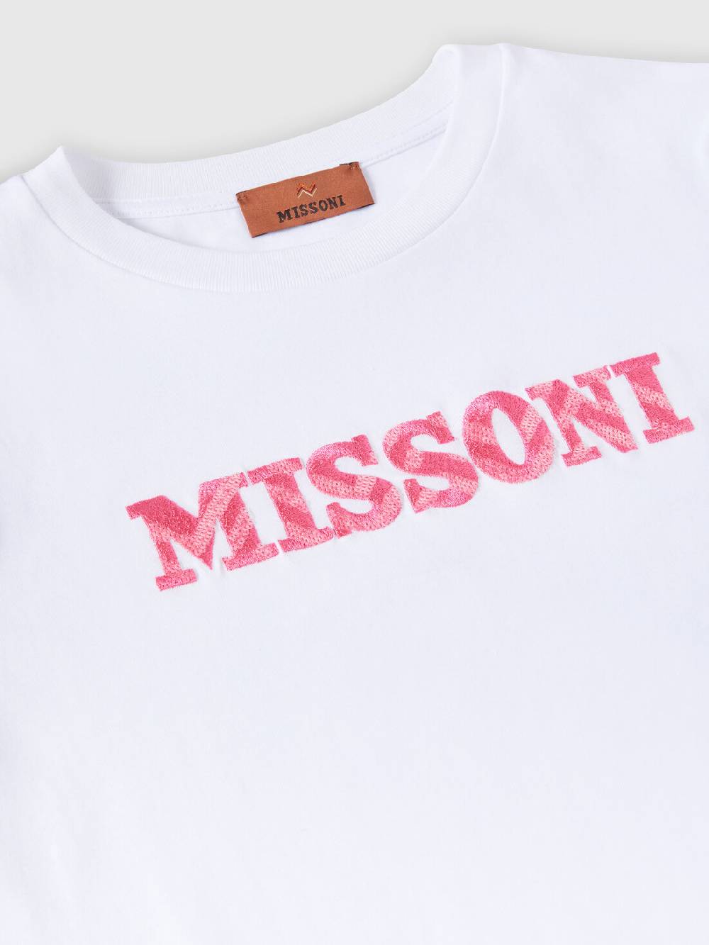 M Missoni T-shirt a maniche corte in cotone con scritta logo Super sconto