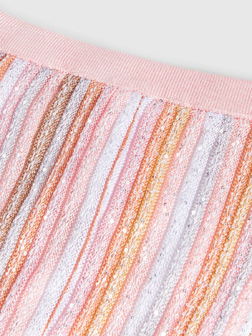M Missoni Pantaloni in maglia di viscosa plissée con paillettes Esporta salva