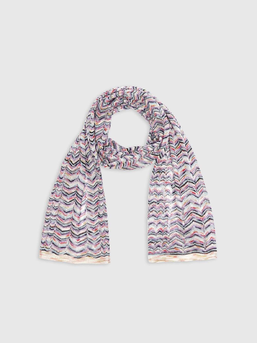 M Missoni Sciarpa in viscosa e cotone zig zag Duty-free