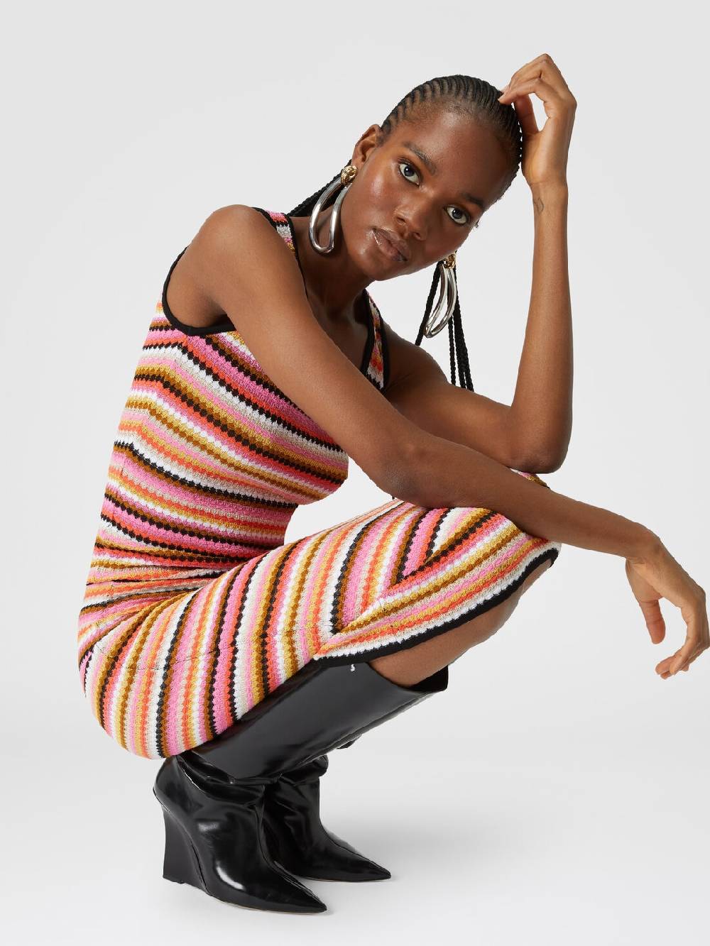 M Missoni Gonna midi in cotone e viscosa zig zag 2025
