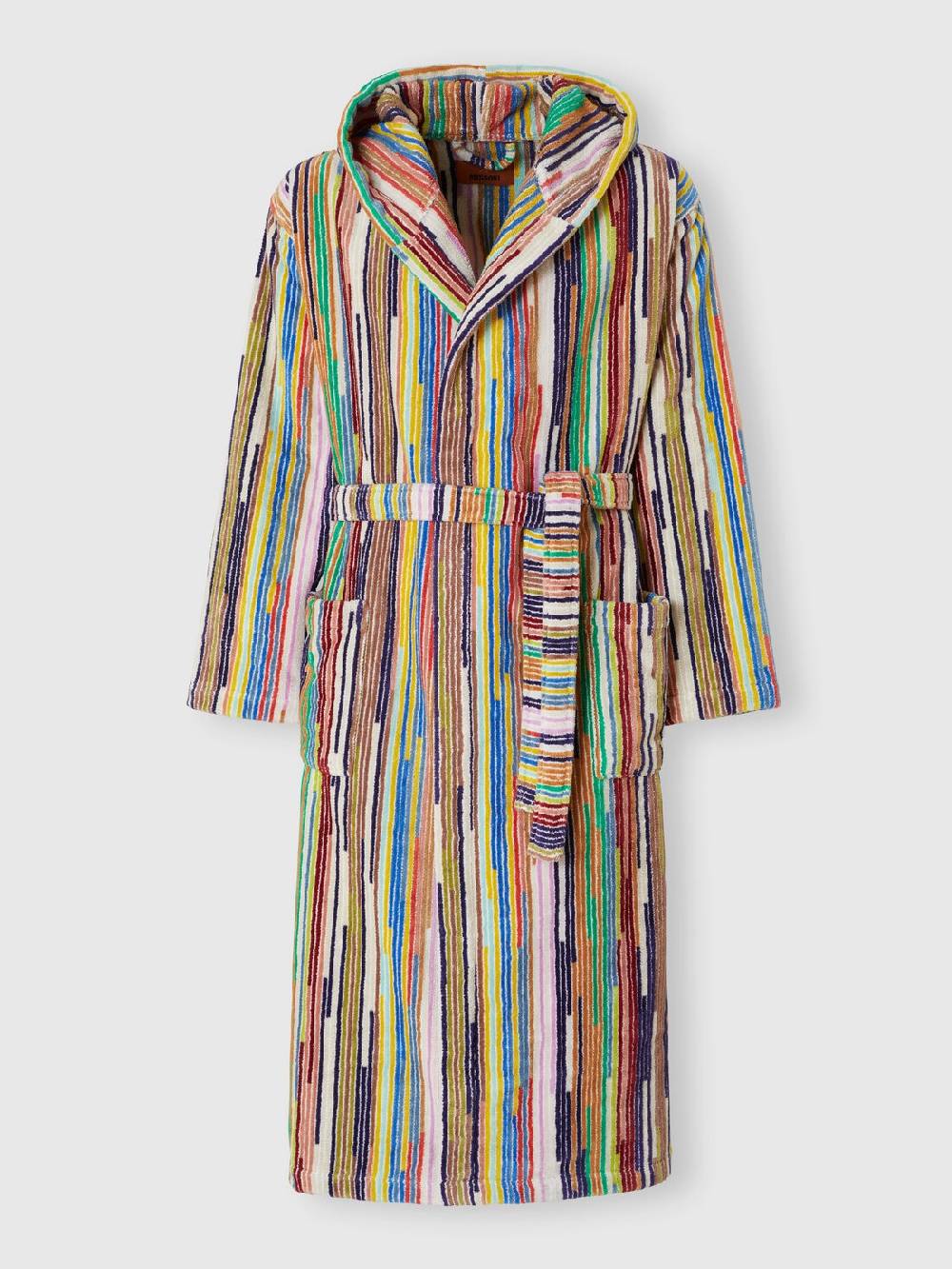 M Missoni Accappatoio Melody in spugna di cotone a righe verticali Italy