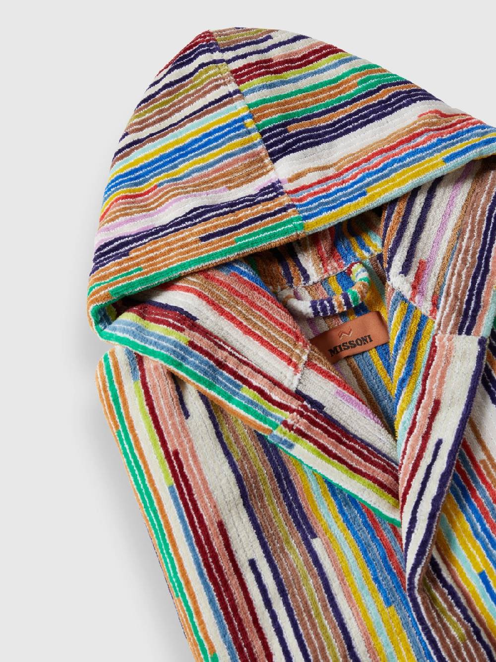 M Missoni Accappatoio Melody in spugna di cotone a righe verticali Italy