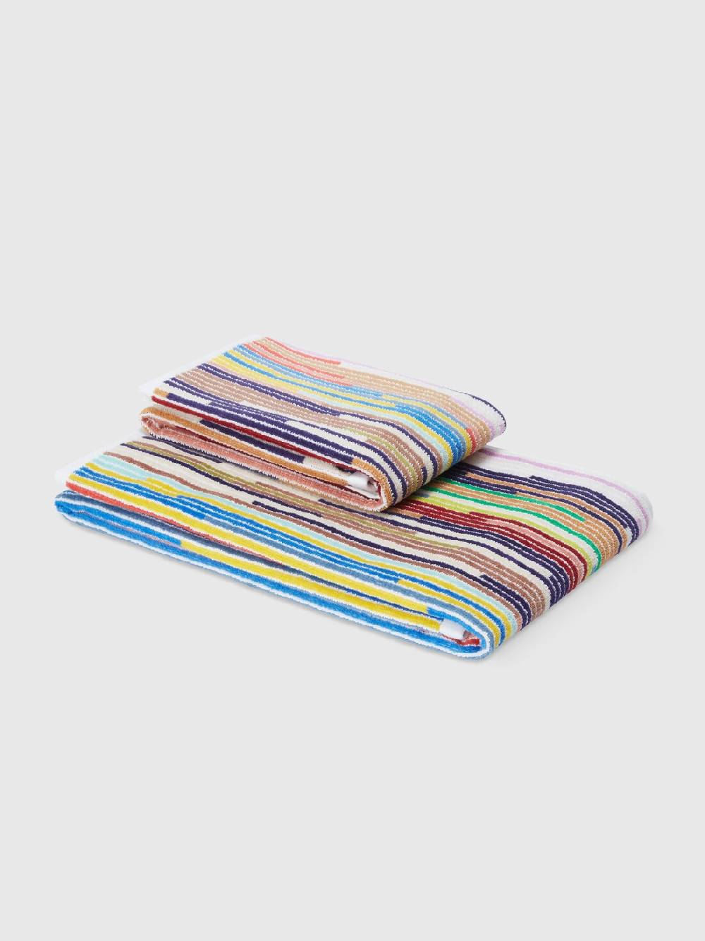 M Missoni Set 2 pezzi di asciugamani da bagno Melody in spugna di cotone fiammata Italia