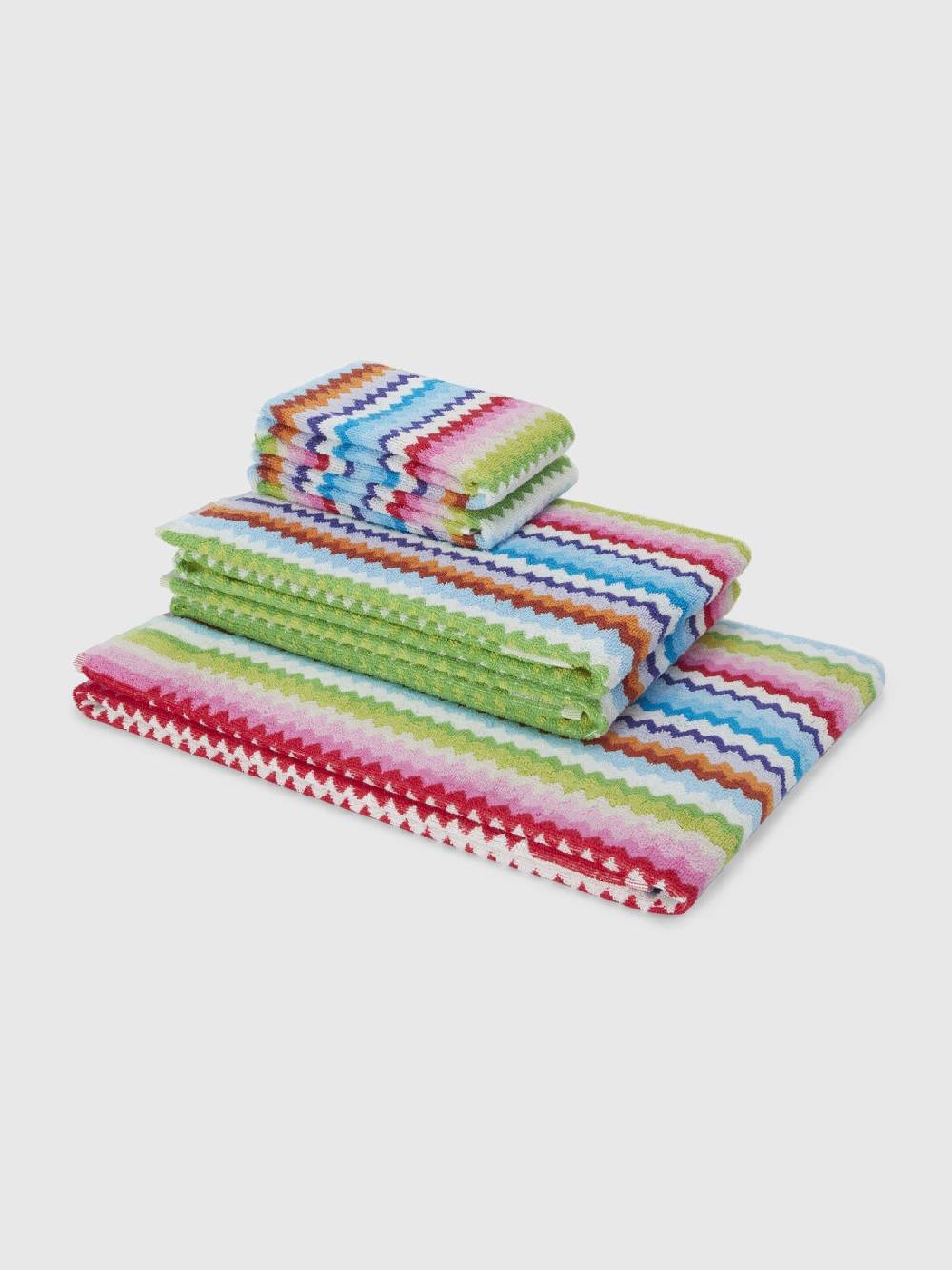 M Missoni Set 5 pezzi di asciugamani da bagno Riverbero in spugna di cotone zig zag Qualità